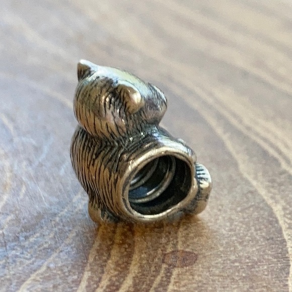 Pandora Retired Bear Charm 🐻-adorable 😎 Sterling Silver - Picture 3 of 5